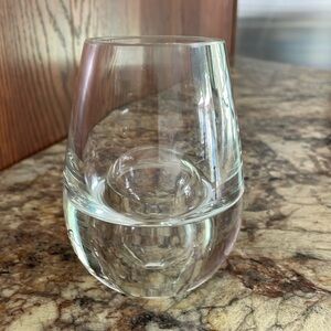 Polish controlled bubble art glass vase/paperweight